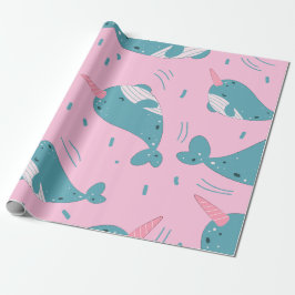 Cute Narwhal Mönster Presentpapper