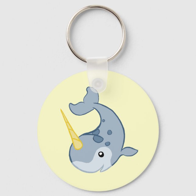 Cute Narwhal Nyckelring (Framsida)