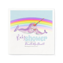 Cute narwhal-regnbågdusch