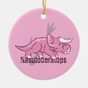 Cute Nasutoceratops Julgransprydnad Keramik