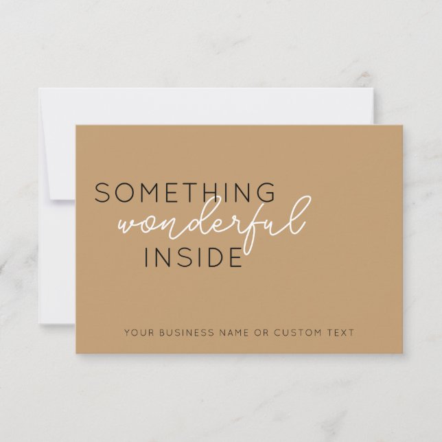 Cute Nåt inom Beige Tack Candle Care Anteckningskort (Framsida)