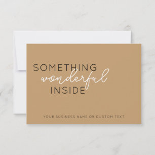 Cute Nåt inom Beige Tack Juelry Care Anteckningskort