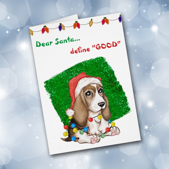 Cute Naughty Beagle-julkort Hälsningskort (Skapare uppladdad)