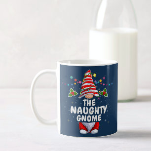 Cute Naughty Gnome Personlig jul Kaffemugg