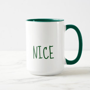 Cute Naughty och Nice jul Mugg