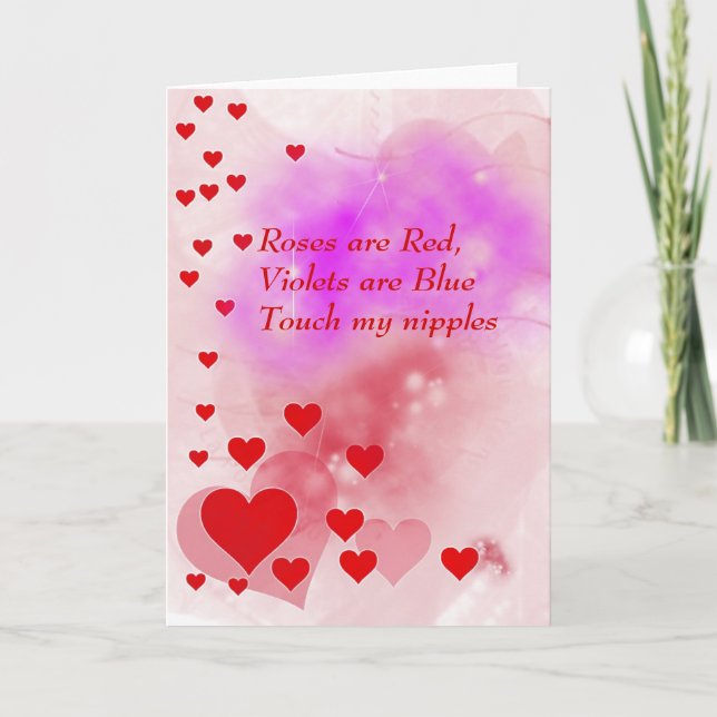 Cute Naughty Valentines day Card Helgkort (Framsida)