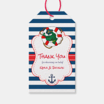 Cute Nautical Alligator Baby Shower Tack
