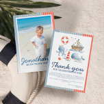 Cute Nautical Beach Party Birthday Photo Tack Kort<br><div class="desc">Cute Nautical Beach Party Birthday Photo - tackkort</div>