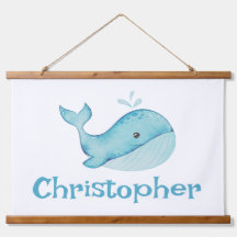 Cute Nautical Blue Whale Personlig