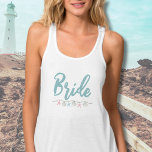 Cute Nautical Coastal Beach Bride Linne Med Racerback<br><div class="desc">Cute Simple Nautical Coastal Snäcka Beach Bride Tanktop. Ett coola vattenfärgskusttema, nautiska eller strandtema med rosa- och tealskuggor, som ger viben för en strandflykt med bruden och hennes besties. Från resor till Florida, Hampton, Kalifornien, eller till och med något mer internationell som Mexiko, Hawaii eller Bahamas, kommer dessa flickor helg...</div>