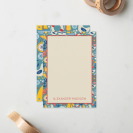 Cute Nautical Life Anteckningskort