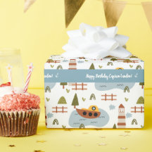 Cute Nautical Lighthouse och Boat Kid Mönster