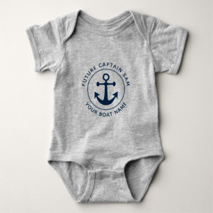Cute Nautical Navy Anchor Rope Anpassningsbar Boat T Shirt