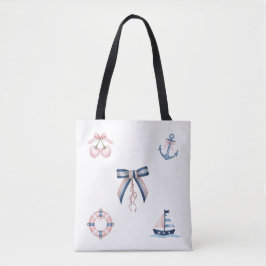 Cute nautical och coquette infusion tygkasse