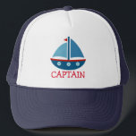 Cute nautisk truckerkeps i leksak<br><div class="desc">Cute nautisk truckerkeps leksak för barn. Lustigt maritim presentidé för pojkar. Frakt. Vektordesign för barn. Anpassningsbar med namn eller liknande. Kaptenen,  fraktens ahoy,  sjömannen osv. Roligtens presentidé för barns Födelsedagsfest. Gör en till son,  barnson,  barnbarn,  bror osv.</div>