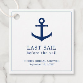 Cute Navy Blue Anchor Nautical Möhippa Gåvor Etiketter