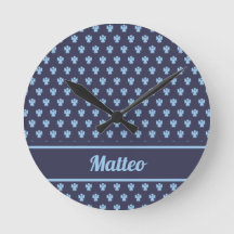 Cute navy blue ängel mönster personlig namn