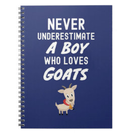Cute Navy Blue Goat Gifts For Baby Boys Farmer Anteckningsbok