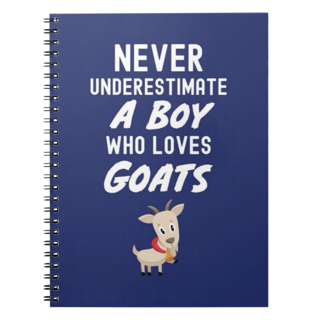 Cute Navy Blue Goat Gifts For Baby Boys Farmer  Anteckningsbok (Framsidan)