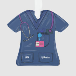 Cute Navy Personlig Nurse SCrub-jul