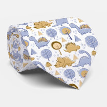 Cute Neck Tie med Adsible Dinosaur Mönster