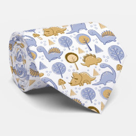 Cute Neck Tie med Adsible Dinosaur Mönster Slips