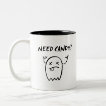 Cute Need Candy Halloween Ghost Monotone
