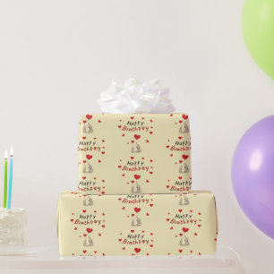 Cute Nelly på Blond Gift Wrapping Papper Presentpapper