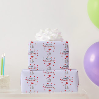 Cute Nelly på Lavender Gift Wrapping Papper Presentpapper