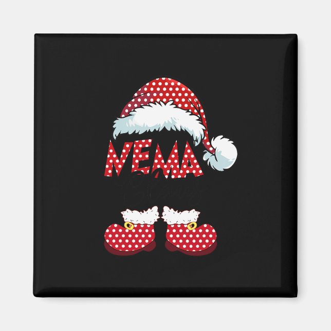 Cute Nema Claus New jul Jultomten Magnet (Framsidan)