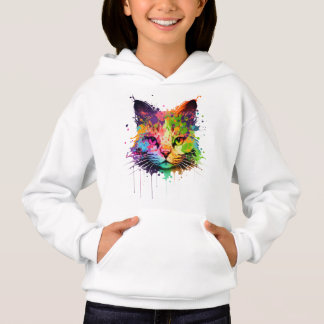 Cute Neon Bläck Cat T-Shirt