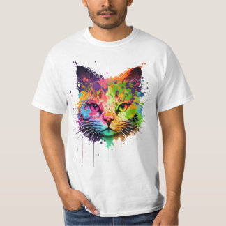 Cute Neon Bläck Cat T-Shirt Hoodie