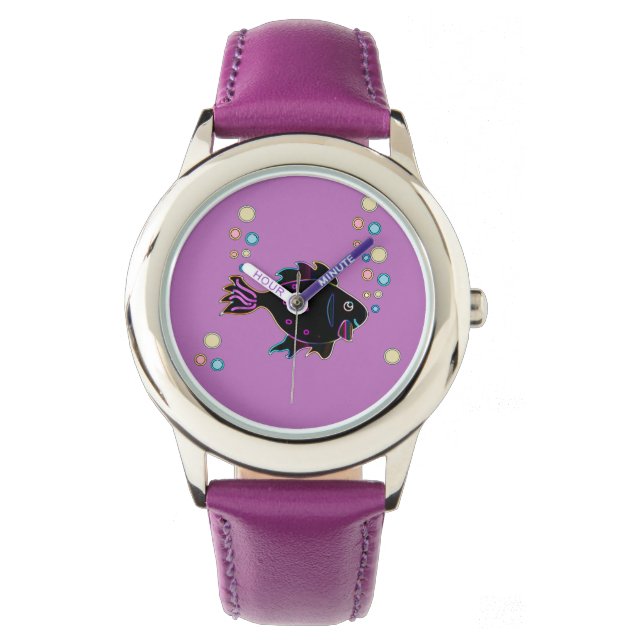 Cute Neon Fish Watch Watch Armbandsur (Framsida)