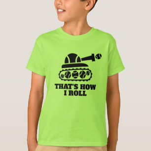 Cute Neon Grönt Barn Tennis Tee Shirt