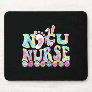 Cute Neonatal Nurse Tie Dye Nicu Nurse Påsk Day Musmatta
