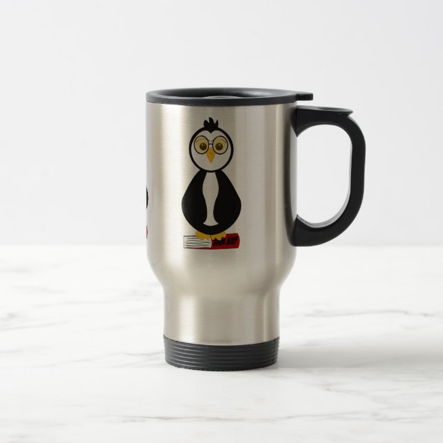 Cute Nerdy Bookworm Penguin Resemugg (Höger)