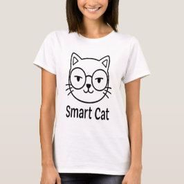 Cute Nerdy Cat med glasögon T Shirt