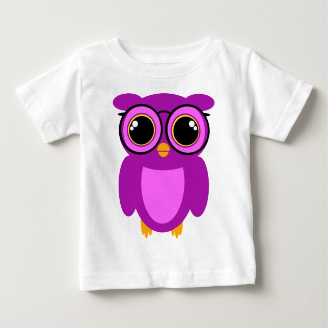 Cute Nerdy Uggla T-shirt (Framsida)