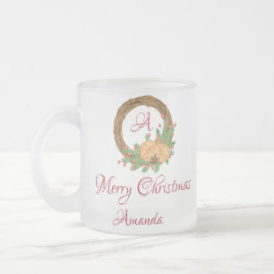 Cute nest christmas frostad glasmugg