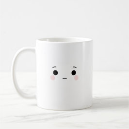 Cute Neutral Face Mug Minimal Coffee Cup Kaffemugg