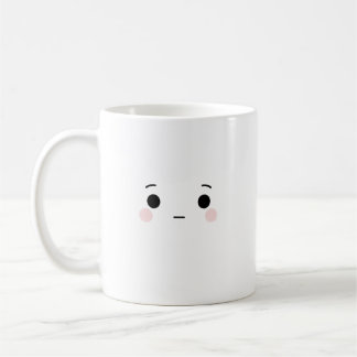 Cute Neutral Face Mug Minimal Coffee Cup Kaffemugg