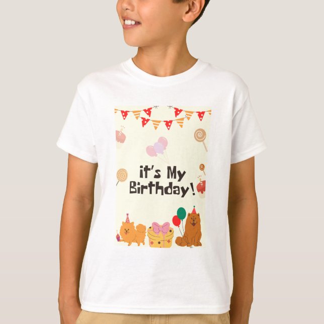 "Cute Neutralt Barns födelsedag T-Shirt - Unisex P (Framsida)