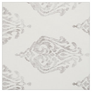 Cute neutralt beige damask ikat tribal mönster tyg