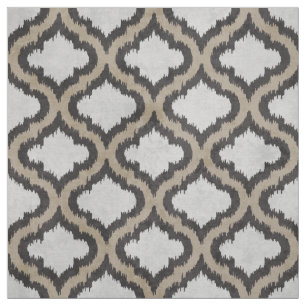 Cute neutralt beige grått ikat marockanska mönster tyg