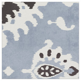 Cute neutralt grått blue white ikat tribal mönster tyg