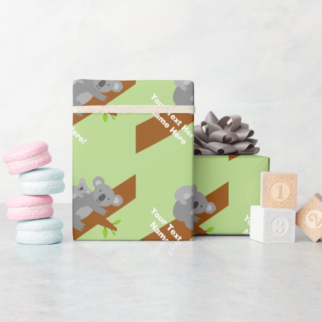 Cute neutralt koala björn babydusch, papper presentpapper (Baby Shower)