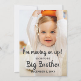 Cute New Big Brother Gravid annonsfoto Inbjudningar