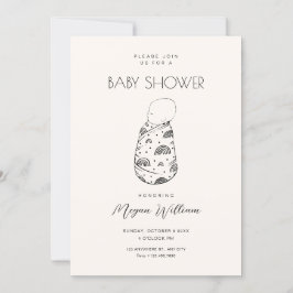 Cute New born baby, sömn Inbjudningar