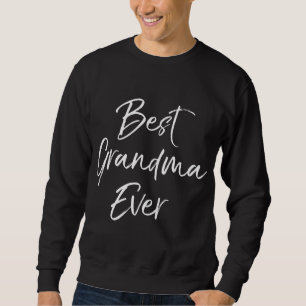 Cute New Grandmor Gift från Barnbarn Best Gran Lång Ärmad Tröja