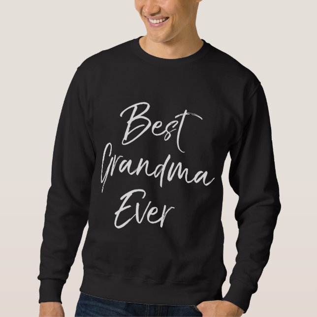 Cute New Grandmor Gift från Barnbarn Best Gran Lång Ärmad Tröja (Framsida)